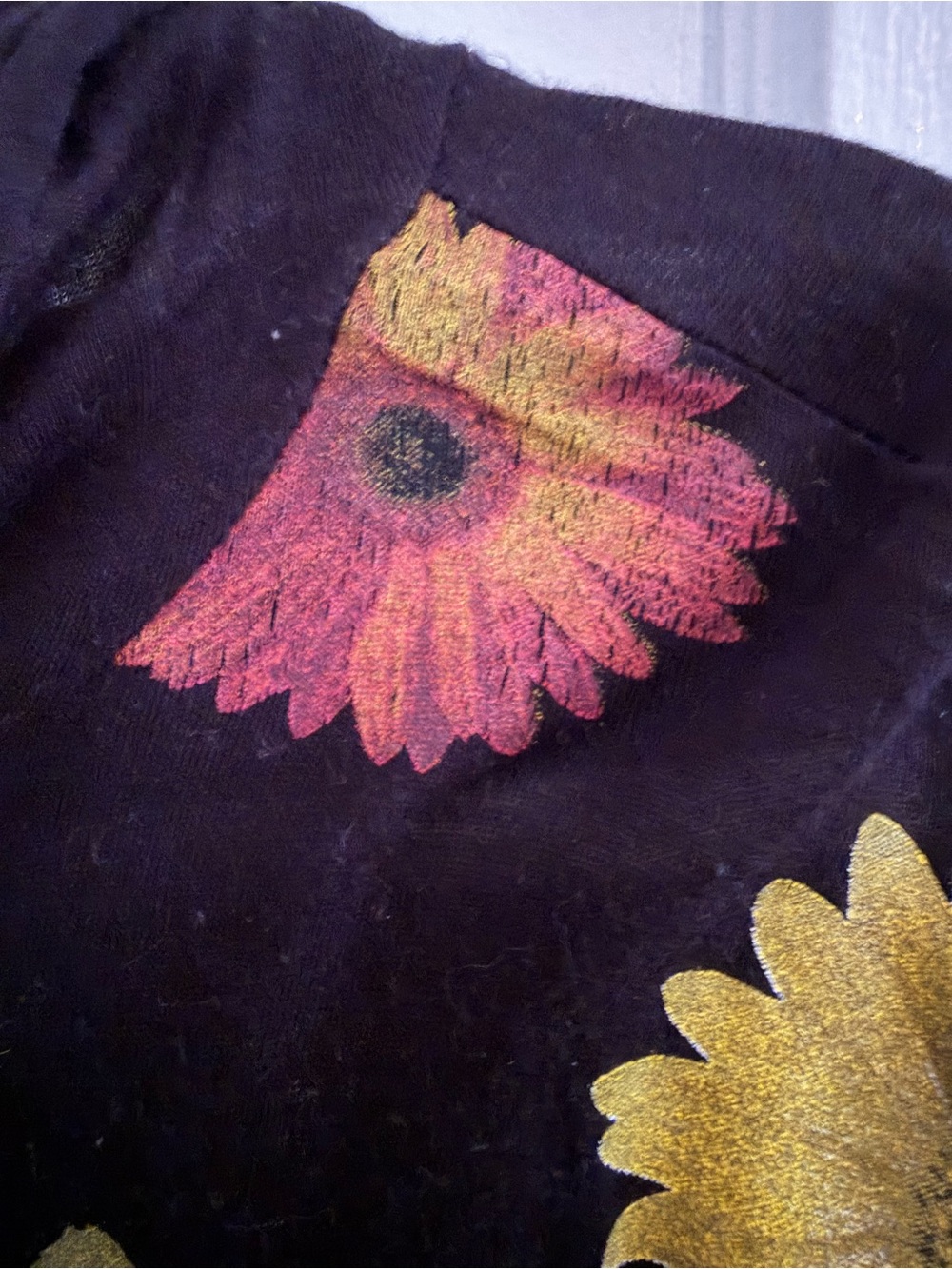Ginger G Black Hoodie with Yellow & Orange Floral Print - Picture 4 of 8
